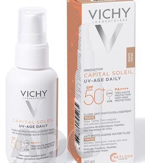 VICHY CAPITAL SOLEIL UV-AGE DAILY Tónovaný fluid proti fotostarnutiu pleti s SPF50+ 1x40 ml