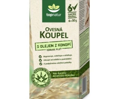 TOPNATUR Ovsený kúpeľ s  konopným olejom 6 x 30 g