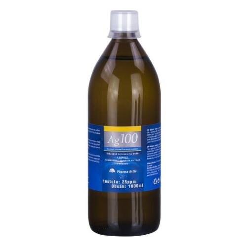 PHARMA ACTIV Koloidné striebro Ag100 hustota 25ppm 1000 ml PHARMA ACTIV Koloidné striebro Ag100 hustota 25ppm 1000 ml