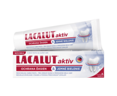 LACALUT Aktiv zubná pasta ochrana ďasien a bielenie 75 ml