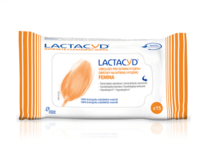 LACTACYD Femina obrúsky na intímnu hygienu 15 ks