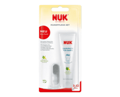 NUK Detská zubná pasta + náprstok 1 set