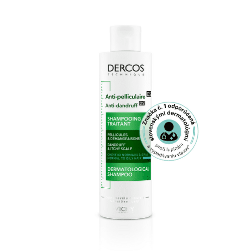 VICHY Dercos šampón proti lupinám pre normálne až mastné vlasy 200 ml VICHY Dercos šampón proti lupinám pre normálne až mastné vlasy 200 ml