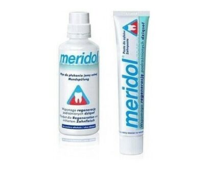 MERIDOL Sada ústnej hygiény ústna voda 400 ml + pasta 75 ml
