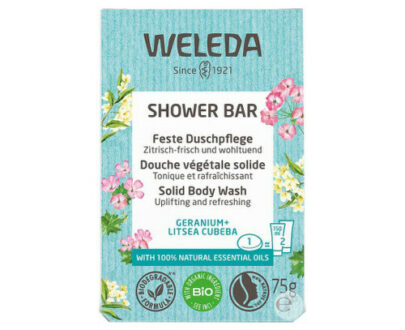WELEDA Shower bar bylinkové mydlo geranium + litsea cubeba 75 g