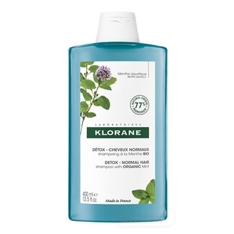 KLORANE Shampooing detox menthe bio detoxikačný šampón s výťažkom z bio mäty 400 ml KLORANE Shampooing detox menthe bio detoxikačný šampón s výťažkom z bio mäty 400 ml