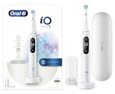 ORAL-B io series 7 white elektrická zubná kefka + držiak + puzdro set