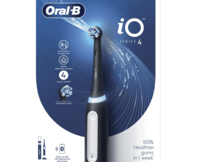 ORAL-B iO series 4 black elektrická zubná kefka+ držiak + cestovné puzdro set