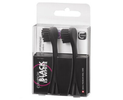 CURAPROX Hydrosonic black is white náhradná hlavica carbon 2 ks
