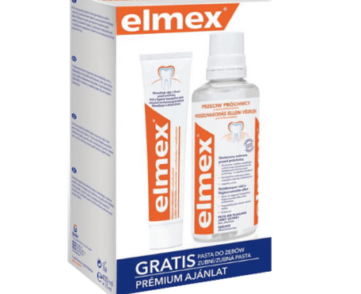 ELMEX Caries protection ústna voda  + zubná pasta gratis 400 ml + 75 m