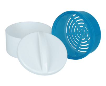 OBZOR Dentálna dóza na zubnú protézu bielo-modrá 1 ks