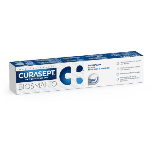 CURASEPT Biosmalto c.a.e. zubná pasta proti zubnému kazu abrázii a erózii 75 ml CURASEPT Biosmalto c.a.e. zubná pasta proti zubnému kazu abrázii a erózii 75 ml
