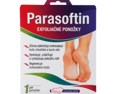 PARASOFTIN Exfoliačné návleky vegan friendly 1 pár