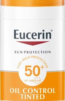 Eucerin Ochranný tónovací a zmatňujúci gélový krém na tvár SPF 50+ Sun (Oil Control Tinted Sun Gel-Cream) 50 ml Light