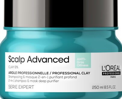 L´Oréal Professionnel Šampón a maska pre mastnú pokožku hlavy 2 v 1 Scalp Advanced (Anti-Oiliness 2-in-1 Clay) 250 ml