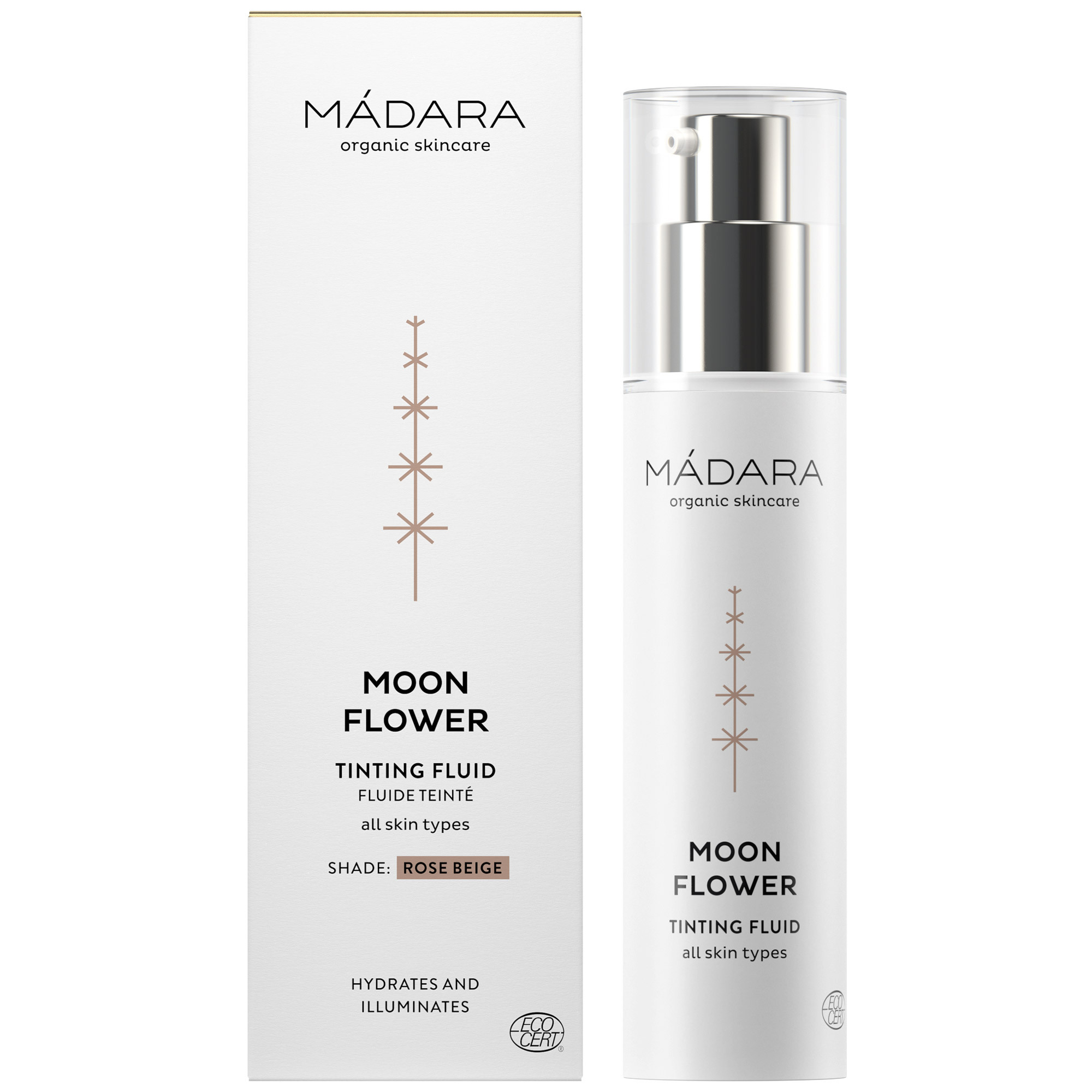 MÁDARA Tónovací fluid Moon Flower (Tinting Fluid) 50 ml Rose Beige MÁDARA Tónovací fluid Moon Flower (Tinting Fluid) 50 ml Rose Beige