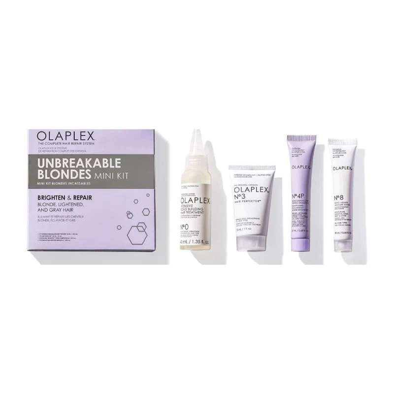 Olaplex Sada intenzívnej vlasovej starostlivosti Unbreakable Blonde s Mini Kit Olaplex Sada intenzívnej vlasovej starostlivosti Unbreakable Blonde s Mini Kit