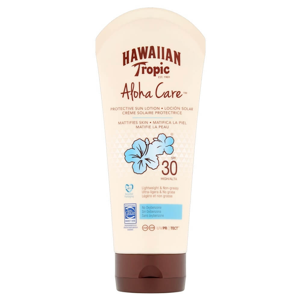 Hawaiian Tropic Opaľovacie mlieko zmatňujúci SPF 30 Aloha Care ( Protective Sun Lotion Mattifies Skin) 180 ml Hawaiian Tropic Opaľovacie mlieko zmatňujúci SPF 30 Aloha Care ( Protective Sun Lotion Mattifies Skin) 180 ml