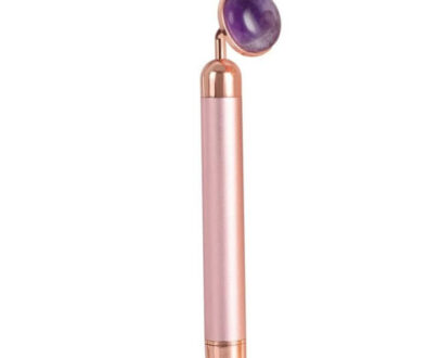 Palsar 7 Elektrické masážítko na tvár s minerálom (Jade Roller Massager Electric Pink Handle and Amethyst Jade)