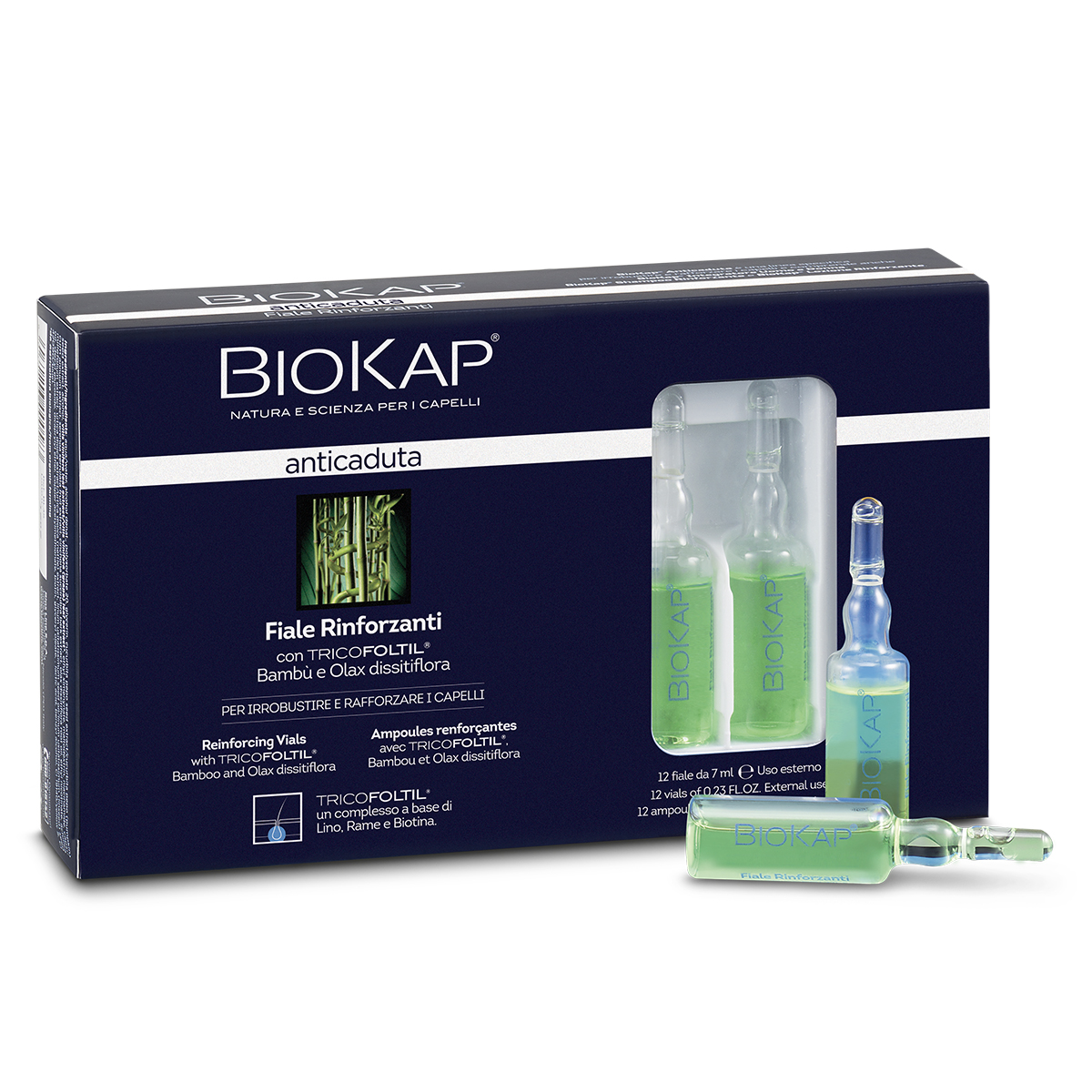 Biokap Ampulka proti padaniu vlasov Forte 12x7 ml Biokap Ampulka proti padaniu vlasov Forte 12x7 ml