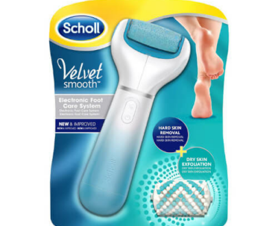 Scholl Elektrický pilník na chodidlá Velvet Smooth a stredne drsná rotačné hlavice s morskými minerálmi