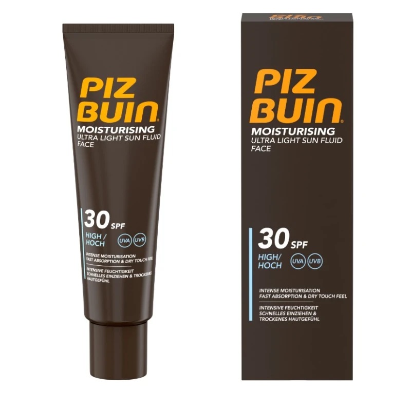 Piz Buin Ochranný hydratačný fluid na tvár SPF 30 Moisturizing ( Ultra Light Sun Fluid) 50 ml Piz Buin Ochranný hydratačný fluid na tvár SPF 30 Moisturizing ( Ultra Light Sun Fluid) 50 ml