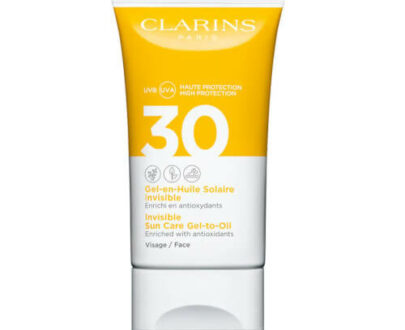 Clarins Pleťový gélový olej na opaľovanie SPF 30 (Invisible Sun Care Gel-to-Oil) 50 ml