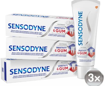 Sensodyne Zubná pasta Sensitiv ity & Gum Whitening Trio 3 x 75 ml