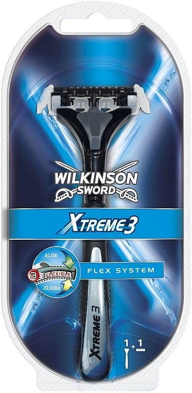 Wilkinson Sword Holiaci strojček pre mužov + 1 náhradná hlavica Xtreme3 System Wilkinson Sword Holiaci strojček pre mužov + 1 náhradná hlavica Xtreme3 System