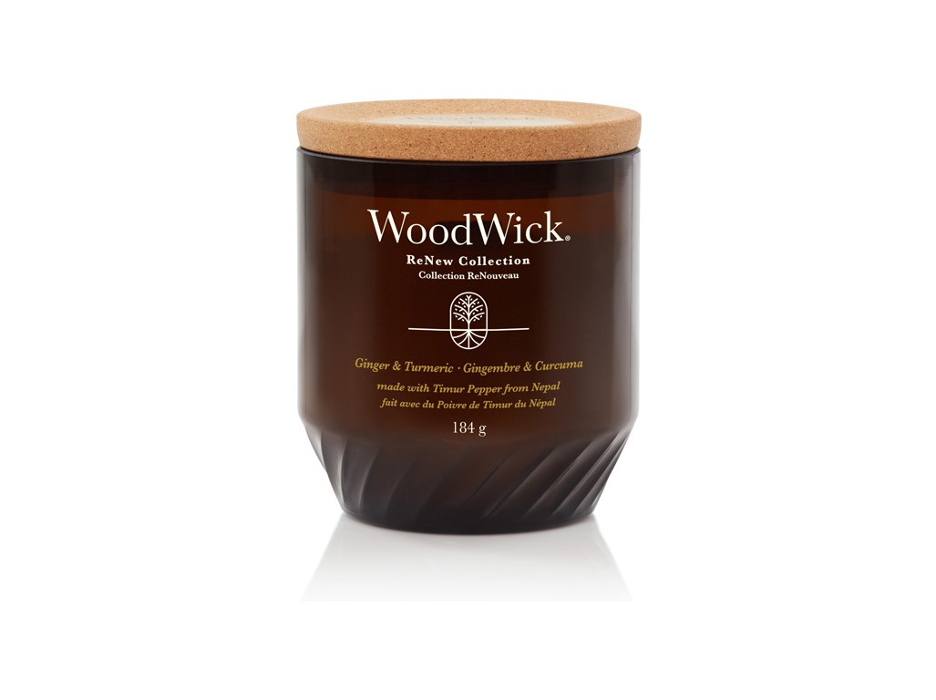 WoodWick Vonná sviečka ReNew sklo stredná Ginger & Turmeric 184 g WoodWick Vonná sviečka ReNew sklo stredná Ginger & Turmeric 184 g