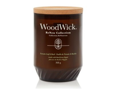 WoodWick Vonná sviečka ReNew sklo veľké Tomato Leaf & Basil 368 g
