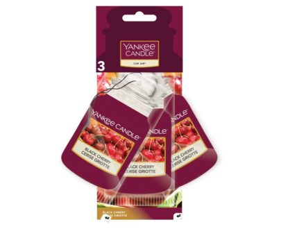Yankee Candle Papierová visačka do auta Black Cherry 3 ks