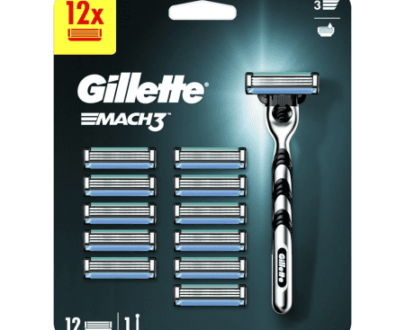 GILLETTE Mach3 manuálny holiaci strojček + náhradné hlavice set