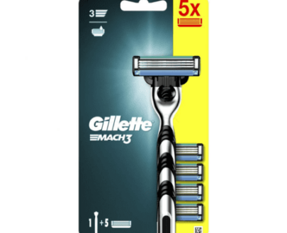 GILLETTE Mach3 manuálny holiaci strojček + náhradné hlavice set