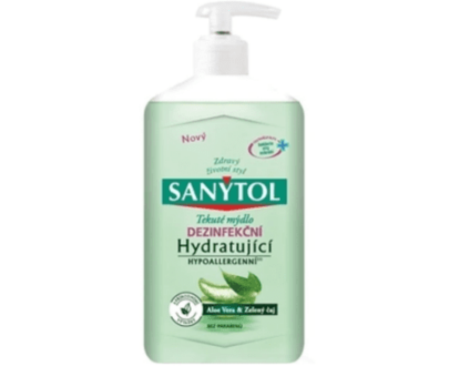 SANYTOL Tekuté mydlo hydratujúce aloe vera a zelený čaj 250 ml
