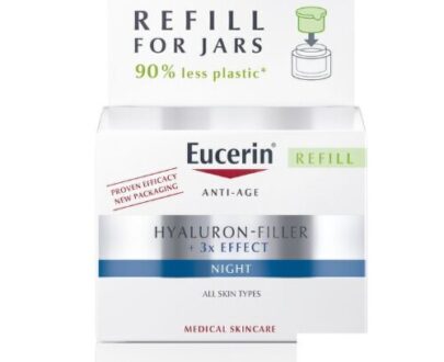 EUCERIN Hyaluron-filler + 3 x effect nočný krém náhradná náplň všetky typy pleti anti-age náhradná n 50 ml
