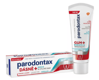 PARODONTAX Ďasná+ dych & citlivé zuby zubná pasta proti zápachu z úst 75 ml