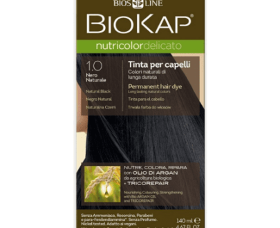 BIOKAP Nutricolor delicato farba na vlasy 1.0 prirodzená čierna 140 ml