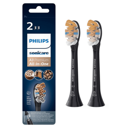 PHILIPS SONICARE A3 premium all-in-one náhradné hlavice HX9092/11 čierna 2 ks PHILIPS SONICARE A3 premium all-in-one náhradné hlavice HX9092/11 čierna 2 ks