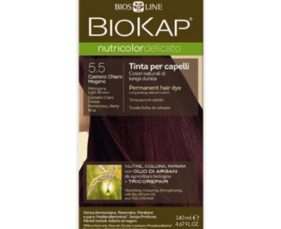 BIOKAP Nutricolor delicato farba na vlasy 5.50 hnedá – svetlý mahagón 140 ml