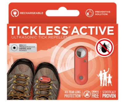 TICKLESS Active nabíjací ultrazvukový odpudzovač kliešťov pre ľudí coral 1 ks
