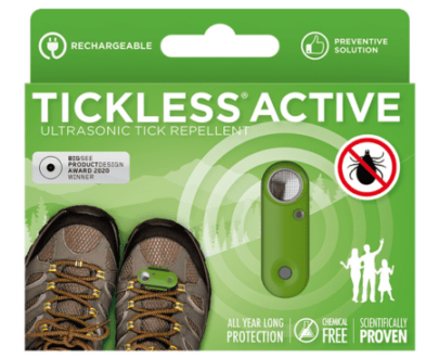 TICKLESS Active nabíjací ultrazvukový odpudzovač kliešťov pre ľudí green 1 ks