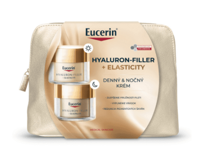 EUCERIN Hyaluron-filler + elasticity denný a nočný krém 2 x 50 ml vianočný set