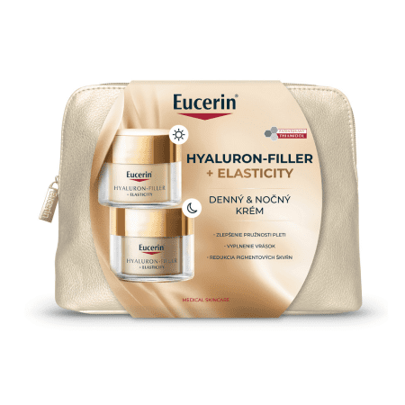 EUCERIN Hyaluron-filler + elasticity denný a nočný krém 2 x 50 ml vianočný set EUCERIN Hyaluron-filler + elasticity denný a nočný krém 2 x 50 ml vianočný set