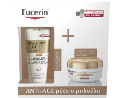 EUCERIN Hyaluron-filler + elasticity krém na ruky 75 ml+ telový krém 200 ml vianočný set