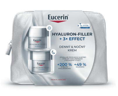 EUCERIN Hyaluron-filler + 3x effect denný a nočný krém 2 x 50 ml vianočný set
