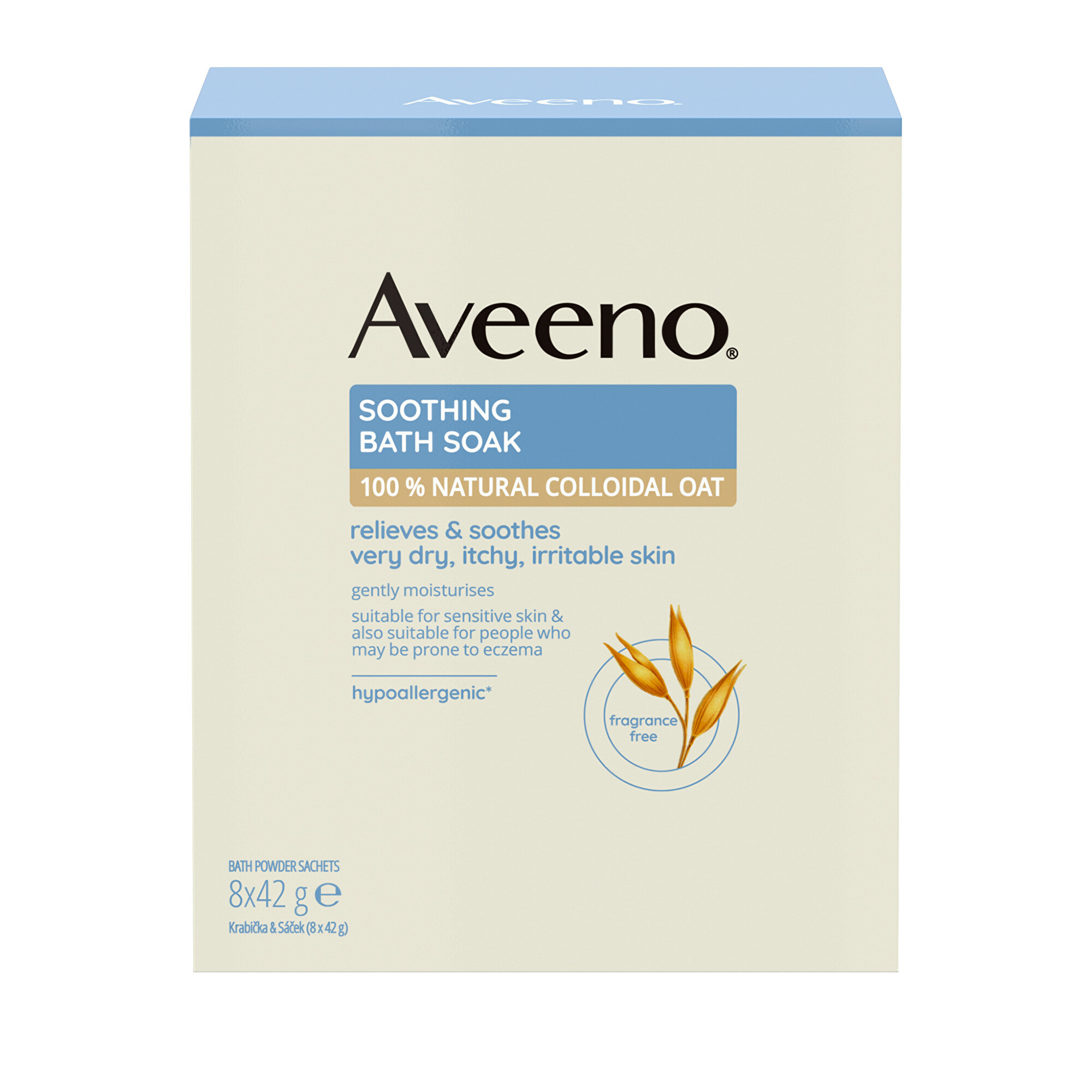 Aveeno Upokojujúci ovsený kúpeľ (Soothing Bath Soak) 8 x 42 g Aveeno Upokojujúci ovsený kúpeľ (Soothing Bath Soak) 8 x 42 g