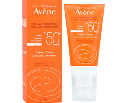Avène Ochranný pleťový krém pre suchú a citlivú pleť bez parfumácie SPF50+ (Very High Protection Cream) 50 ml