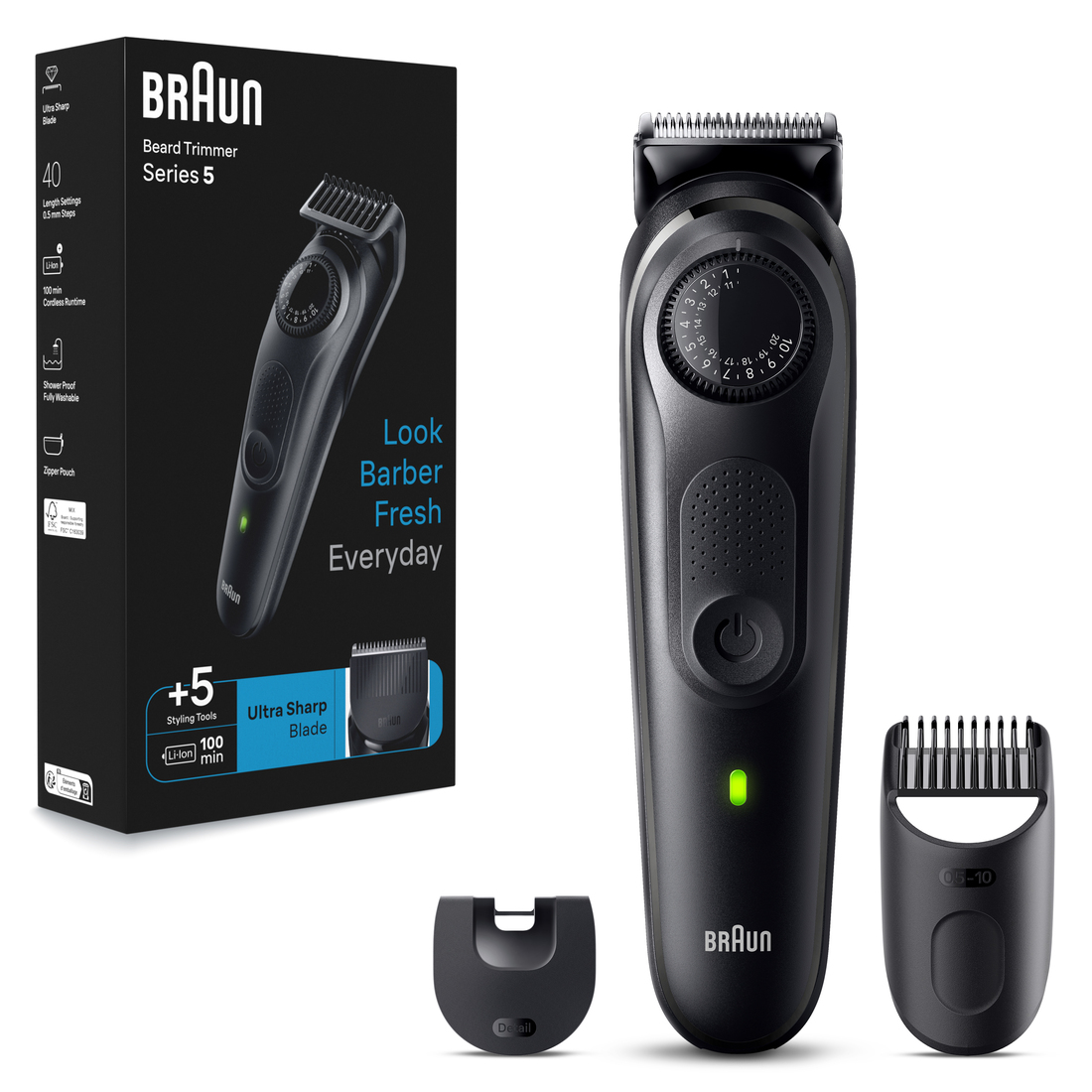 Braun Zatrihovač fúzov a vlasov 5420 Black Braun Zatrihovač fúzov a vlasov 5420 Black