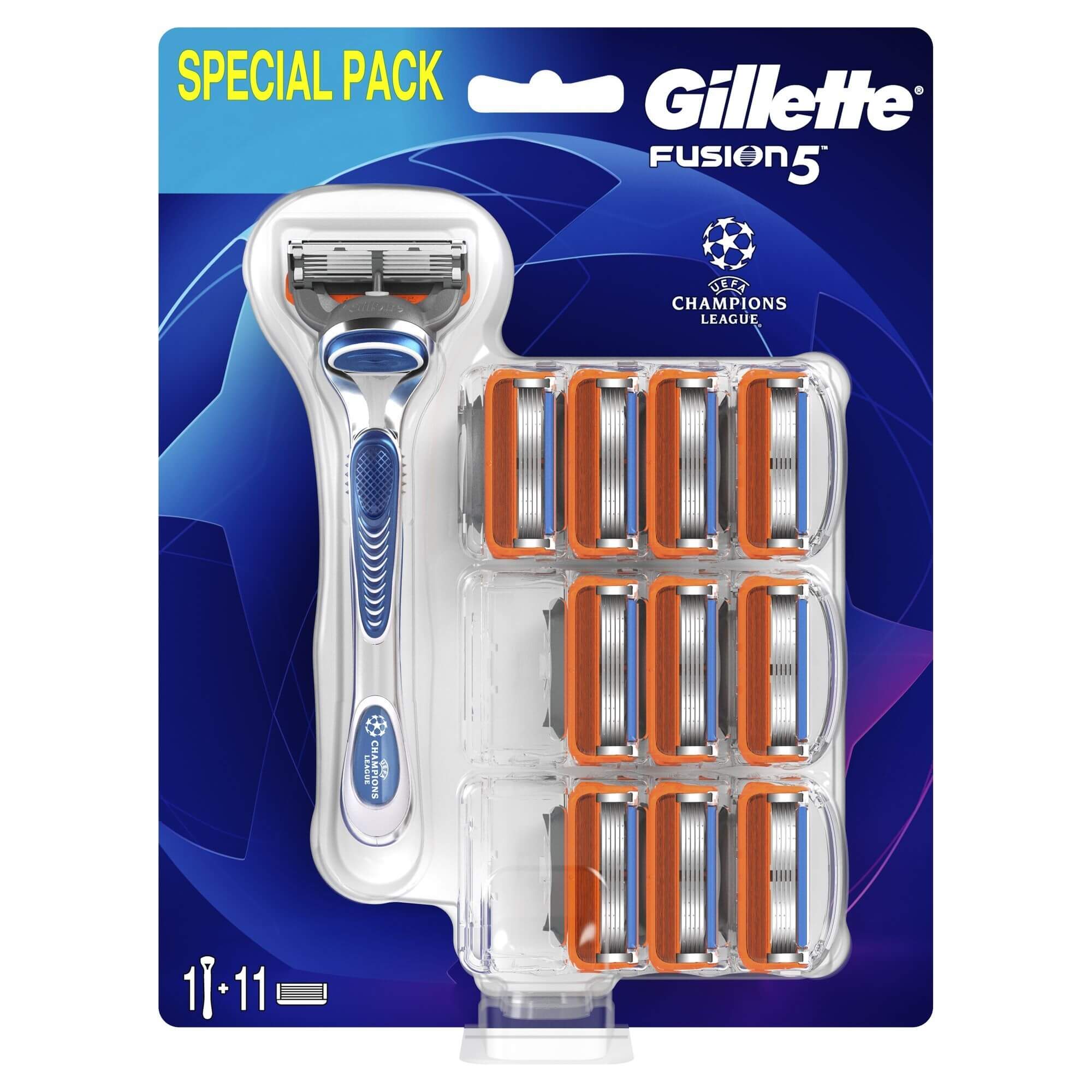 Gillette Holiaci strojček Fusion Manual + 11 hlavíc Gillette Holiaci strojček Fusion Manual + 11 hlavíc